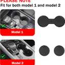 SENSHINE Center Console Liner for Nissan Rogue Accessories 2021 2022 2023 2024 2025 2026 Cup Holder Insert Coaster Door Pocket Mats Non-Slip Pad Anti Dust Interior Trim 17PCs Set (Black Trim)