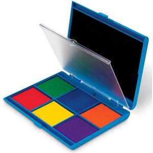 Learning Resources 7-Color Dual Stamp Pad - Washable Ink Pad for Kids, Ink Pads for Stamps, Stamp Pads for Classroom and Teachers