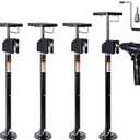 Garvee 4 Pack RV Slide Out Supports Jack with a Flat Top Support Block, RV Stabilizer Jacks Supports Up to 20,000lbs, 21"-49" Quick-Lift Adjustable - Drill & Hand Crank Compatible for Campers & RVs