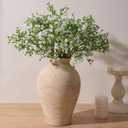 Ceramic Flower Vase Home Decor, 9 in Farmhouse Table Vase Retro Vintage Living Room Kitchen Bedroom Decoration Pottery Decorative Vases for Flowers Shelf Office Coffee Desk Dining Entryway, Rustic