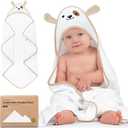 KeaBabies Hooded Baby Towel for Newborn - Viscose Derived from Bamboo Large Baby Bath Towels with Hood for Boys, Girls, Toddler, Extra Absorbent & Soft Newborn Bath Essentials (Dog)