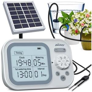 Solar Automatic Drip Irrigation System Houseplant Auto Self Watering Device Waterer for 15 Potted Plants Outdoor Indoor Garden Balcony Vacation While Away