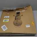 Snowman Christmas Decorations Outdoor, FOYOTO 4FT Collapsible Christmas Plush Snowman, Outdoor Lighted Snowman with Pre-lit 160 Led, Snowman Christmas Decoration for Porch Yard Lawn Garden