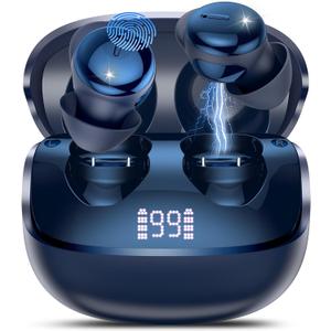 Sleep Earbuds Bluetooth 5.4 in Ear Light-Weight Headphones with Sleep Mode and White Noise, Mini Sleep Ear Buds for Side Sleepers, Clear Calls, 48H Sleep Earphones for Relaxing/Focus, Blue