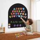 Arch Magnetic Wall Decal for Kids | 39.4'' x 31.5'' | Magnet Wall for Kids | Chalk Board Wall | Peel and Stick Magnetic Chalkboard for Wall | Magnetic Wall Board | Magnetic Play Wall