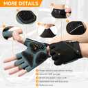 Braventure Bike Gloves for Women Cycling: Light Weight Half-Finger Cycling Gloves with Anti-Slip Shock-Absorbing Pad