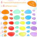 Simgoing 144 Pcs Rainbow Stacking Stones Colorful Pebbles Sorting and Stacking Stones Light Table Accessories Manipulatives Educational Toys for Preschool Kindergarten Montessori Toys, 6 Colors