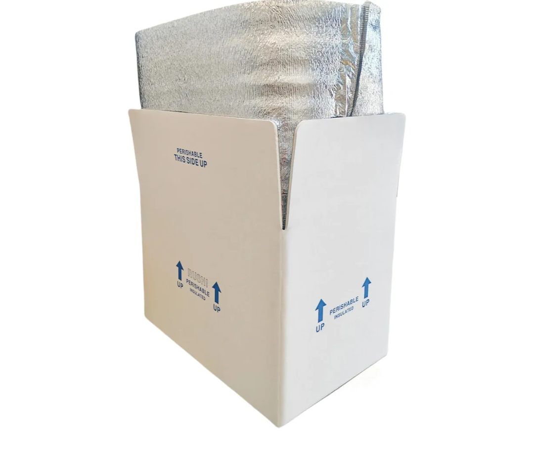 Insulated Shipping Boxes with Foil Liner, Small Perishable Food Mailers, White, 4 Pack (15x10x11