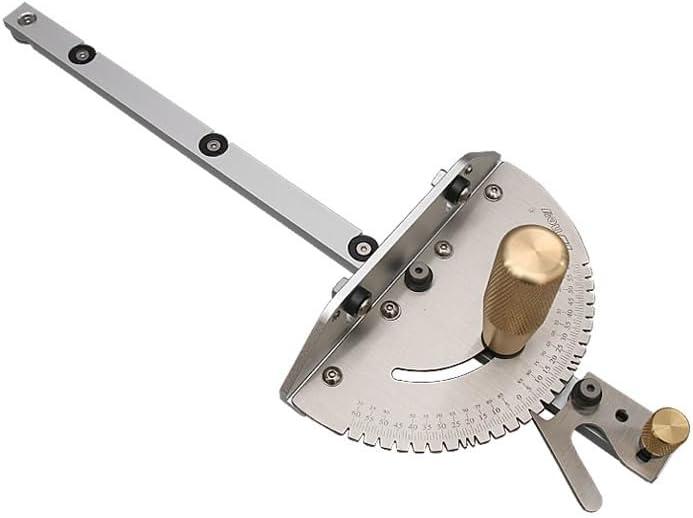 LLBB Brass Handle 450mm 27 Angle Miter Gauge With Box Jiont Jig Track Stop Table Saw Router Miter Gauge Saw Assembly Ruler For Woodworking Tools (#7)