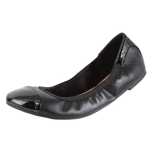 Comfort Plus Women's Black Claire Scrunch Flat 7.5 Medium by Payless