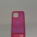 JJL Magnetic for iPhone 16 Pro Max Case, [Built-in Invisible Kickstand] [Compatible with MagSafe] Slim Translucent Matte Phone Cover, Hot Pink