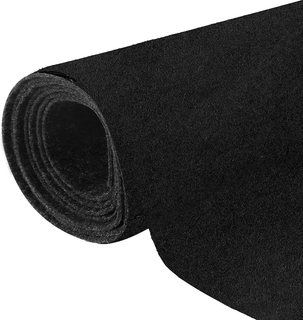 78"x25" Black Underfelt Carpet for Speaker,Sub Box Carpet, Auto,RV,Boat,Marine,Truck,Car Trunk Felt Liner Carpet (78"25")