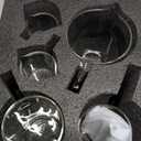 LIBWYS 2x75ml(2.5oz) Glass Measuring Cup, Espresso Cups V-Shaped Mouth with Handle, Heat-resistant Borosilicate Glass Liquid Measuring Cup