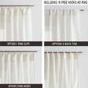 Kayne Studio Boho Semi Sheer Pinch Pleated Curtains,Linen Blended 95 Inches Long Window Treatments,Light Filtering Pinch Pleat Drapes for Farmhouse Living Room 36" W x 102" L,18 Hooks,Beige,2 Panels