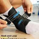 Quick Lace Up Ankle Brace for Sprained Ankle, Slim Fit Ankle Support Brace with Side Stabilizing Pads for Men & Women, Adjustable Ankle Stabilizer for Injury Recovery, Running, Sports, L-Support Plate of 1