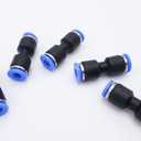 Push to Connect Fitting 3/16" Tube OD, Pneumatic Air Water Straight Union Two Way Connector/Coupler (Pack of 5)