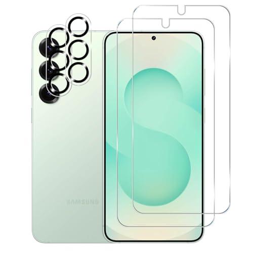BIGFACE Galaxy S25 Plus Tempered Glass Screen Protector + Camera Lens Protector [2 + 2 Pack][Case Friendly][Anti-Scratch][Ultrasonic Fingerprint Unlock] HD Protective Film for Samsung Galaxy S25 Plus, Set of 3