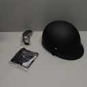 Half Cap Motocross Helmets Adult Half Shell Open Face Motorcycle Cycling Motocross Helmet Men Women DOT Approved with Goggles Facemask (X-Large, Black)