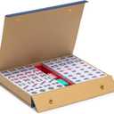 Yellow Mountain Imports Bleau Opal Chinese Mahjong Set with 146 Tiles and Blue Vinyl Case - for Chinese Style Gameplay Only