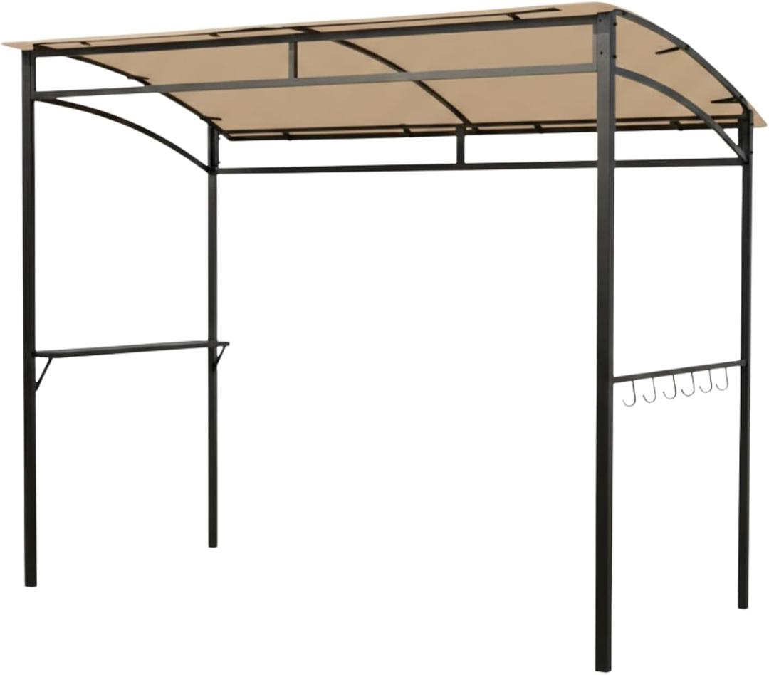 Garden Winds Reinforced RipLock 350 Replacement Canopy Top Cover Compatible with Tangkula 7' Grill Gazebo Models AM3278HM, AM3277HM, OP70381, OP70381CF, SCBW0597489BC-1, Beige