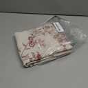 jinchan Linen Valance Curtains for Windows 16 Inch Christmas Decorations Floral Double Layer Kitchen Valance Room Darkening Cottagecore Farmhouse Flower Window Treatment 1 Panel Maroon Red on Linen