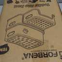 Forbena Toddler Step Stool for Bathroom Sink, 2 Step Stool for Kids Toilet Potty Training, Non-Slip Toddlers Baby Child Kid Plastic Poop Stools with Handle for Kitchen Counter Bed (White-Grey)