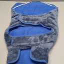 Malier Dog Winter Coat, Reversible Fleece Dog Cold Weather Coats, Windproof Warm Snow Puppy Jacket Vest Pet Clothes for Small Medium Large Dogs (Blue, Medium)