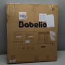 Babelio Baby Gate for Stairs, Kitchen & Doorways, 26-43" W 28" H No Bottom Bar| Easy Installation| One-Handed Operation| Auto-Close| Hardware Mount (Drill Needed) Safety Dog/Pet Gate Indoor (White)