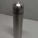 Stainless Steel Thermal Bottle for Hot and Cold Drinks Travel Coffee Mug with Cup Water Flask Vacuum Insulated Tumbler 17 oz/500ml (Silver）