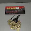 LKSM 428H Motorcycle Gold Chain 130 Links with Chain Breaker for 125 150 200cc Motorcycle Mini Bike Dirt Bike Go Kart Compatible with SSR TaoTao Coolster Apollo Baja Kazuma Chinese ATV