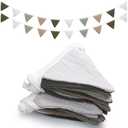 Oudain 2 Pcs Pennant Banner Flags Nursery Garland Triangle Bunting Flags Playroom Wall Decor Banner for Nursery Baby Shower Birthday Boho Wedding Party Event, Each 7.75 ft(Deep Color)