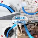 Sealegend 2 Pieces Dryer Vent Cleaner Kit and Flexible Dryer Lint Brush Vacuum Hose Attachment Power Lint Remover Refrigerator Coil Brush