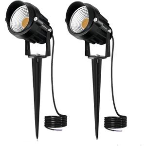 Low Voltage Landscape Lights 12 Volt LED Spotlight Outdoor Pathway Lights Wired Yard Lights Garden Lawn 10W Landscaping Lights 1000LM IP66 Waterproof Spot lighting Warm White Garden Stake Tree Light