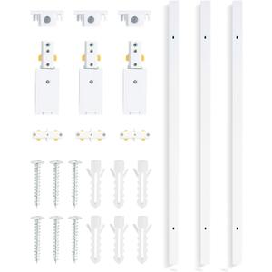 VANoopee H Track Lighting Rails Kit, 10FT H Type White Rails with End Caps and Live End Feed Connectors, Compatible with 120V H System, for LED Track Heads
