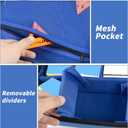 Speed Cube Storage Case Compatible with Rubik's Cube for GAN Magic Puzzle Cubes, Carrying Bag Holder with Mesh Pocke for Brain Teaser Fidget Toy/Cube Stand/Tutorial (Box Only) - Blue