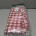 CARRIE HOME Red and White Christmas Decor Buffal Plaid Pillow Covers 18x18 Set of 2, Red Christmas Checkered Gingham Pillow Covers 18 x 18, Farmhouse Xmas Decor Outdoor Throw Pillows for Porch