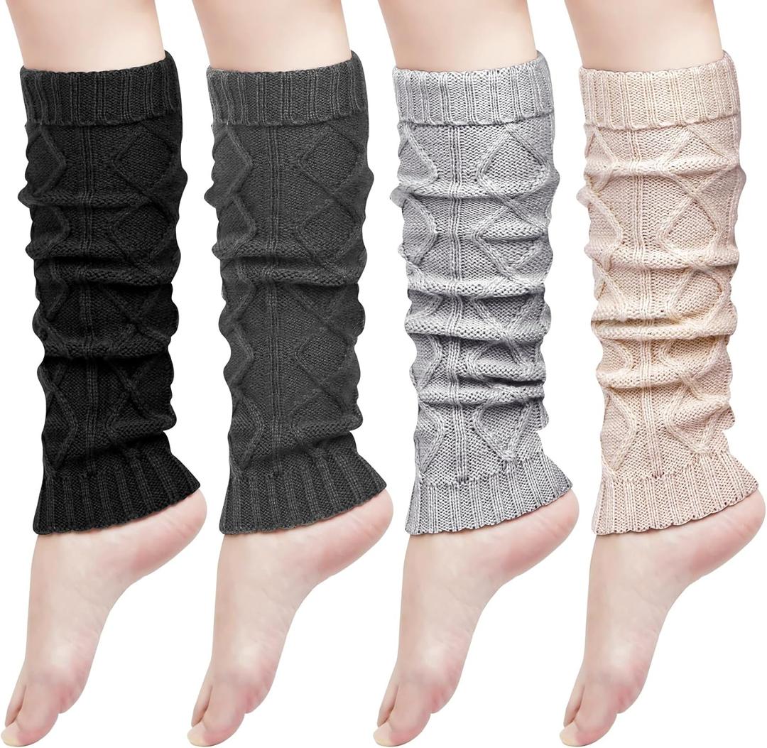 Loritta Womens Leg Warmers Winter Warm Knit Long Boot Socks Slouch Knee High 80s for Party