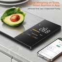 KUAIVO Smart Nutrition Food Scale with LED Display, Tracks Calories, Fat, Carbs & Protein via App, 1g Precision Digital Kitchen Scale for Healthy Eating & Meal Prep
