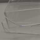 2 Pack Serving Tray with Handles, Clear Acrylic Tray for Serving Food, Large Outdoor Food Trays for Eating, Lucite Acrylic Trays for Appetizer, Pizza, Fruit and Drinks, Unbreakable, 16"12"