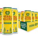Yerba Madre Organic Yerba Mate, Best Sellers Variety Pack, Energy Drink Alternative, 150mg Plant Based Caffeine, Smooth Energy & Focus, No Jitters or Crash, 15.5oz Cans (Pack of 12)