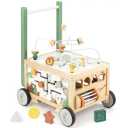 Joyreal Adjustable Wooden Baby Push Walker for Toddlers