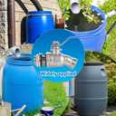 High Flow Rain Barrel Spigot, Lead-free304 Stainless Steel Faucet Kit for Plastic and Other Top Open Barrel, Quarter Turn Spigot