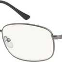 Eyekepper UV Protection Progressive Reading Glasses 3 Levels Multifocus Readers Men Women Bendable Memory Frame (Gunmetal, +2.50)
