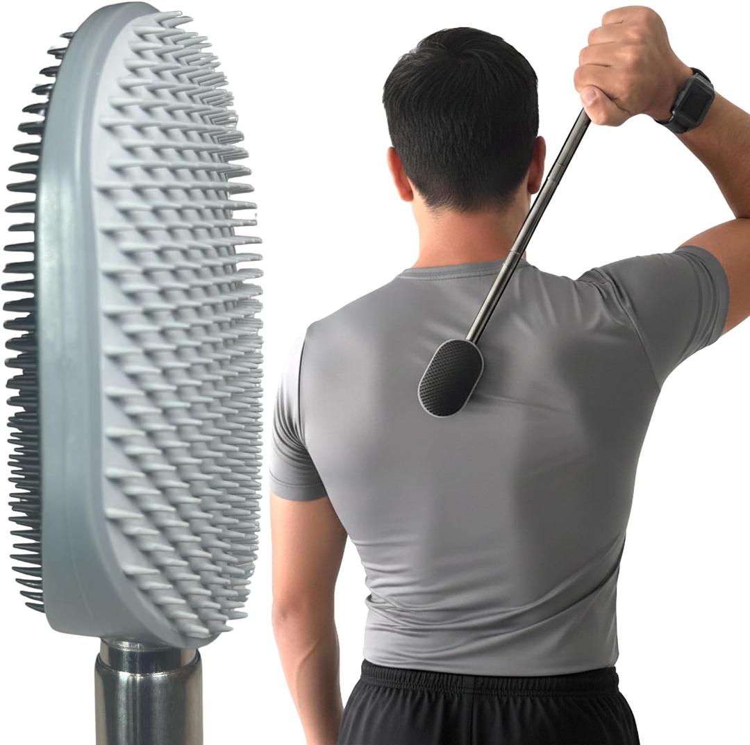 The Ultimate Extendable Back Scratcher, Scalp and Back Massager, & Exfoliator Gifts for Men and Women Double-Sided Itch Reliever, Expandable Scratch Large Surface, Delivers A Deep Soothing Scratch