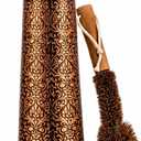 100% Pure Copper Water Bottle 30 oz  Handcrafted Ayurvedic Drinkware | Leak Proof BPA Free | No Liner No Coating | Antique Finish | Solid Real Copper Bottle for Drinking Water & Gym Travel Yoga
