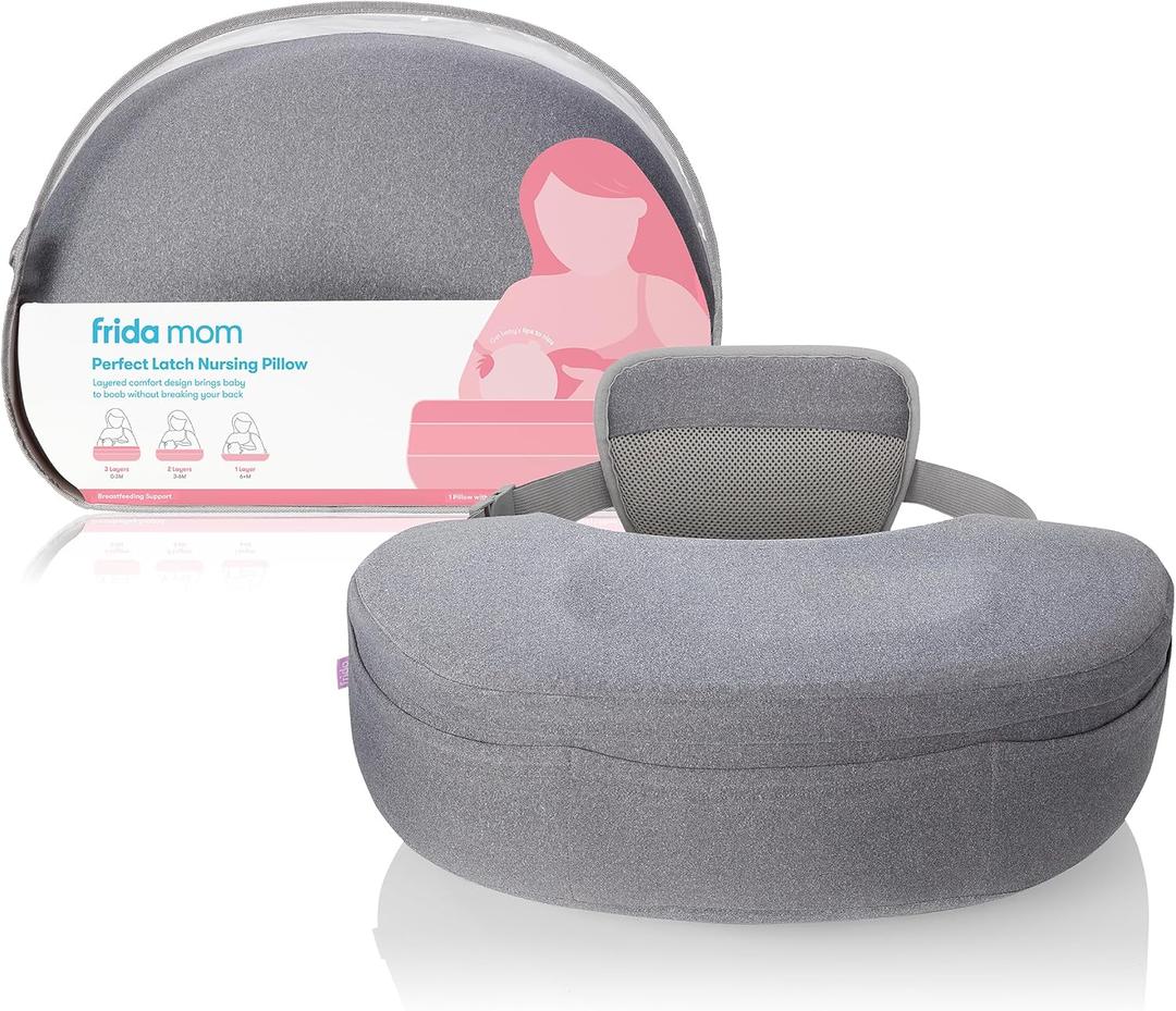 Frida Mom Nursing Pillow, Adjustable Breastfeeding Pillow for Mom & Baby Comfort with Back Support, Customizable Wrap Around Waist Strap, and Pockets for Heat Relief Frida Mom Nursing Pillow, Adjustable Breastfeeding Pillow for Mom & Baby Comfort with Back Support, Customizable Wrap Around Waist Strap, and Pockets for Heat Relief