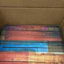 Kitchen Mats for Floor Colorful kitchen rugs Cool Wooden Abstract Anti Fatigue Kitchen Mats Waterproof Floor Mats Cushioned Non-Skid Standing Mats for Laundry, Sink, Set of 2,17.3 x 28+17.3 x 47 Inch