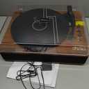 LP&NO.1 Record Player Turntable with Built-in Speakers and USB Play&Recording Belt-Driven Vintage Phonograph Record Player 3 Speed for Entertainment and Home DecorationMahogany Wood