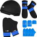 SuzziPad Ice Pack Stress Relief Cap & Cooling Socks & Cold Gloves for Chemotherapy, Comfort Items for Chemo Patients, Smoothe discomfort for feet, Head and Hand, L
