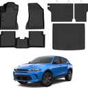 Floor Mats Custom for Dodge Hornet 2026 2025 2024 2023 GT/GT Plus Cargo Liner with Backrest Mat All Weather TPE Rubber Full Set Floor Liners Trunk Mat for Hornet Automotive Accessories, Black